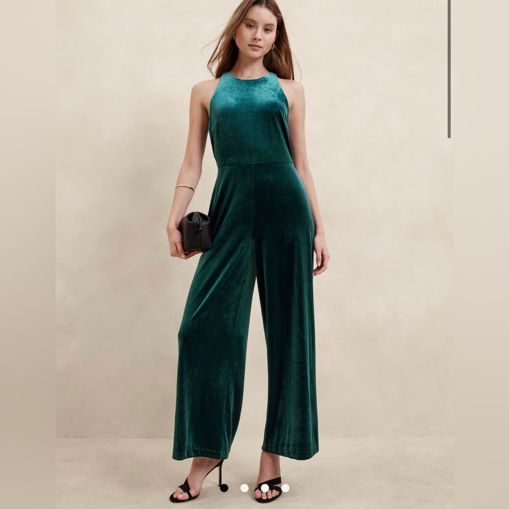 Banana Republic Velvet Knit Jumpuit